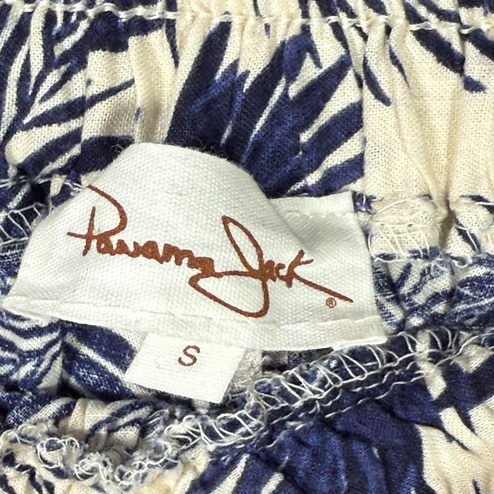 Panama Jack Women Wide Leg Pants Linen Blend Small‎ Navy Blue White Sm 26x26 in - Picture 3 of 7